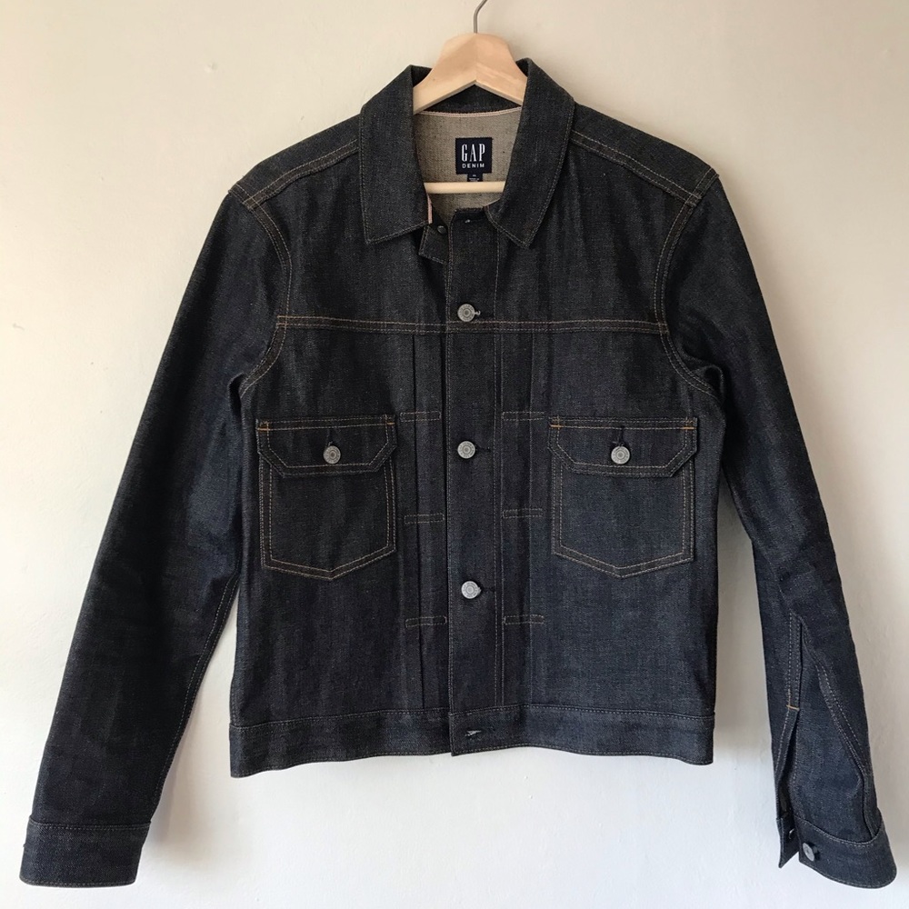 Gap Pleated Selvedge Denim Jacket